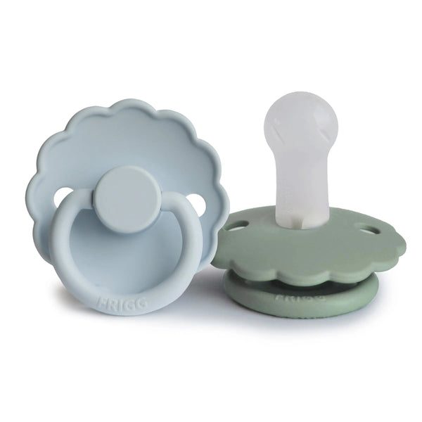 FRIGG Daisy Silicone Pacifier 2-Pack | SILICONE FRIGG PACIFIERS | The Baby Penguin