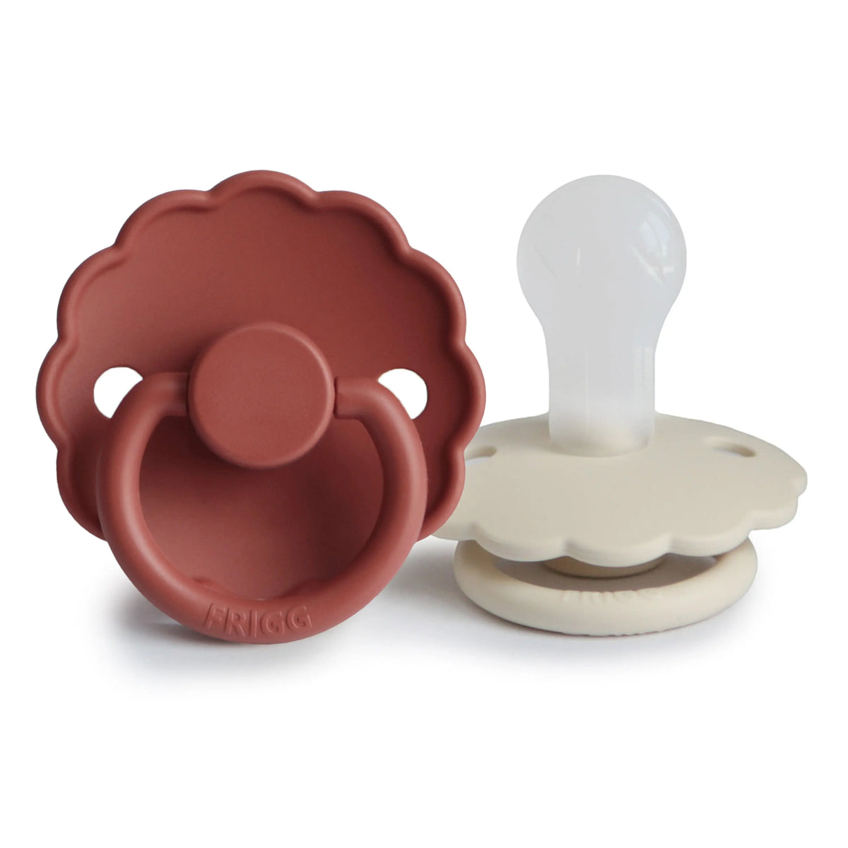 FRIGG Daisy Silicone Pacifier 2-Pack | SILICONE FRIGG PACIFIERS | The Baby Penguin