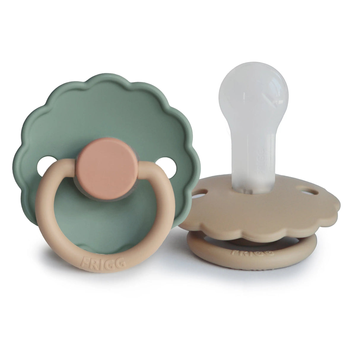 FRIGG Daisy Silicone Pacifier 2-Pack | SILICONE FRIGG PACIFIERS | The Baby Penguin