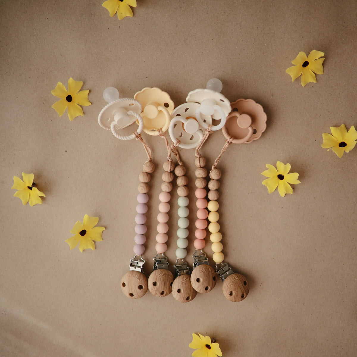 FRIGG Daisy Silicone Pacifier 2-Pack | SILICONE FRIGG PACIFIERS | The Baby Penguin