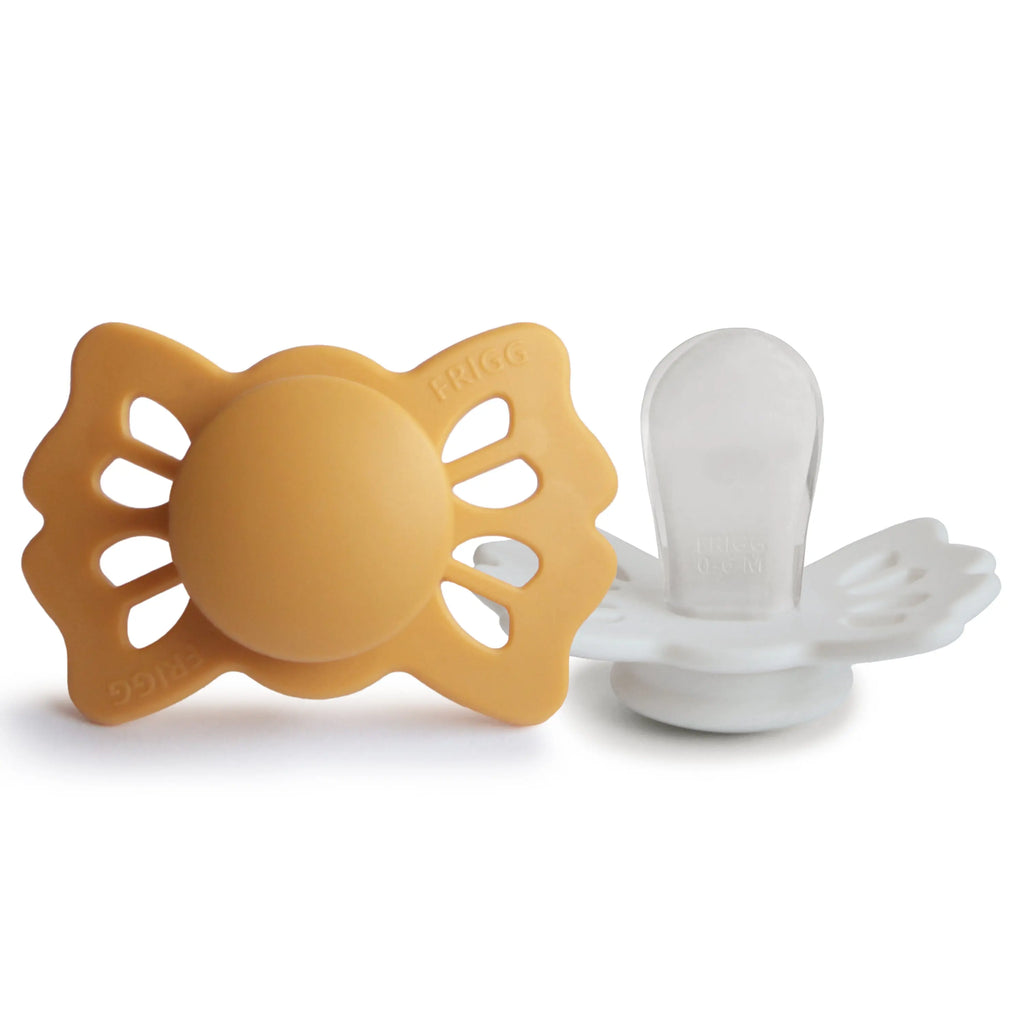 FRIGG Lucky Symmetrical Silicone Pacifier 2-Pack (0-6 Months) | SILICONE FRIGG PACIFIERS | The Baby Penguin