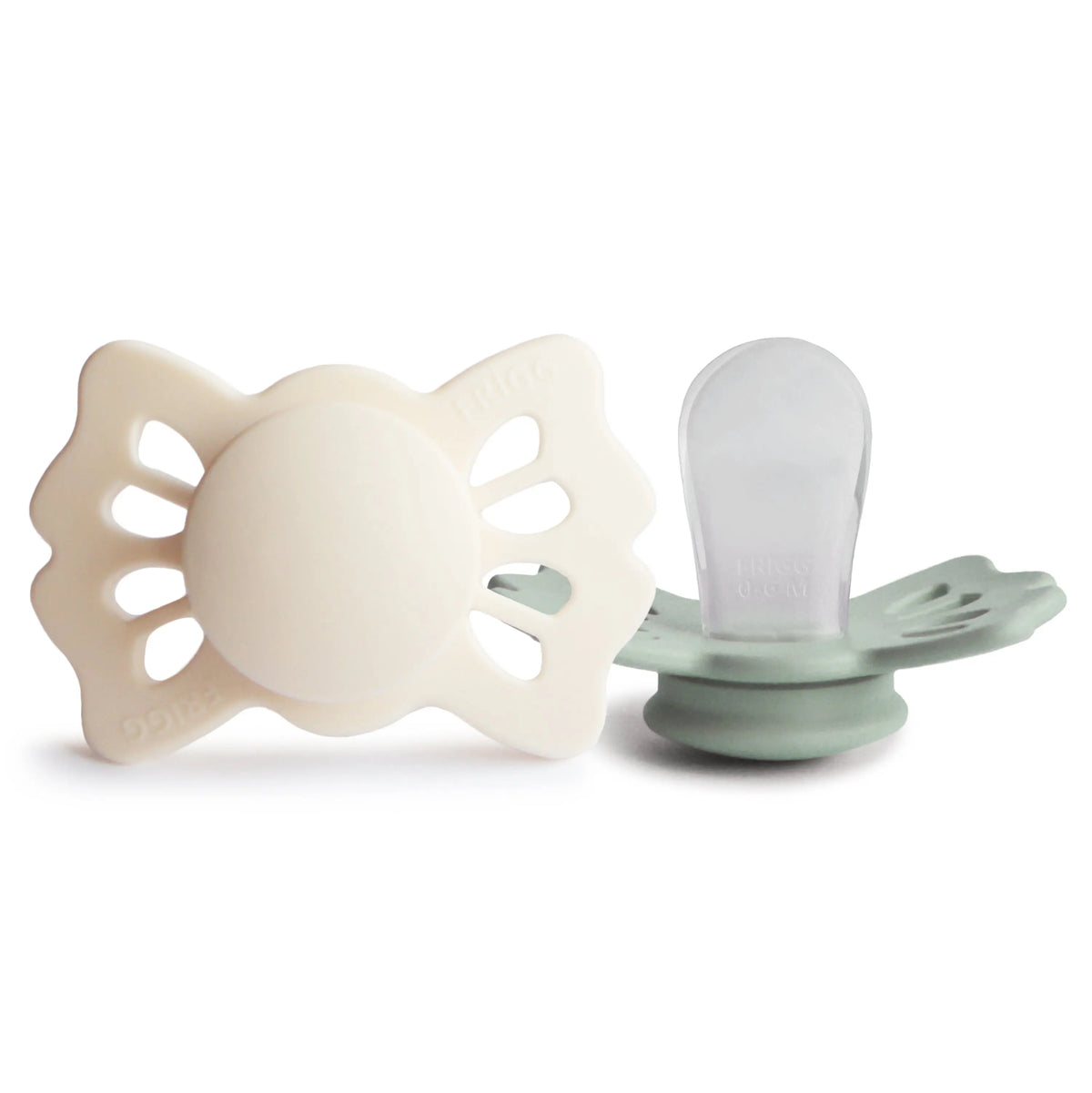 FRIGG Lucky Symmetrical Silicone Pacifier 2-Pack (0-6 Months) | SILICONE FRIGG PACIFIERS | The Baby Penguin
