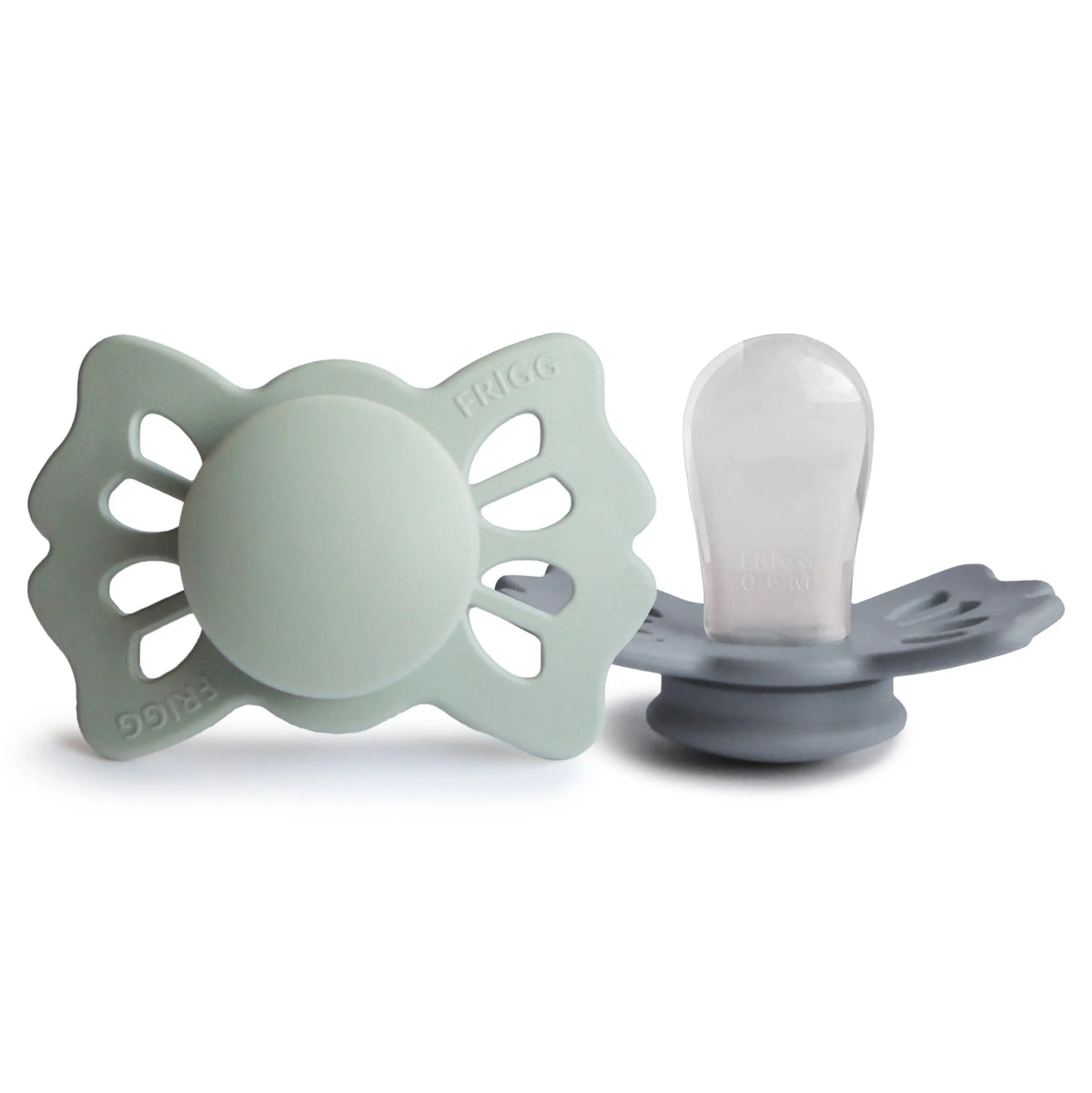 FRIGG Lucky Symmetrical Silicone Pacifier 2-Pack (0-6 Months) | SILICONE FRIGG PACIFIERS | The Baby Penguin