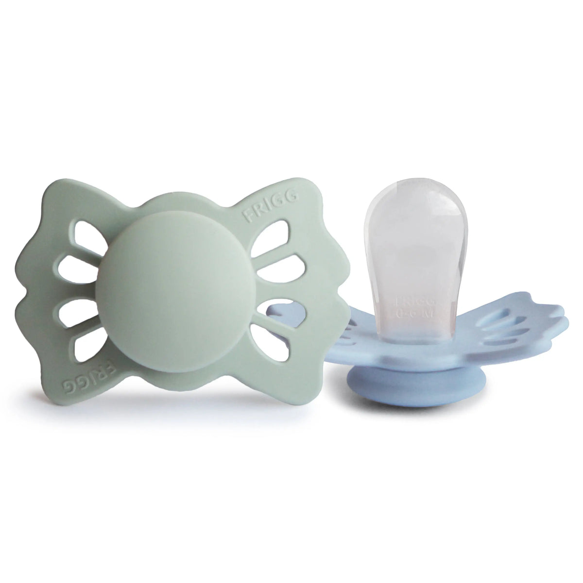 FRIGG Lucky Symmetrical Silicone Pacifier 2-Pack (0-6 Months) | SILICONE FRIGG PACIFIERS | The Baby Penguin