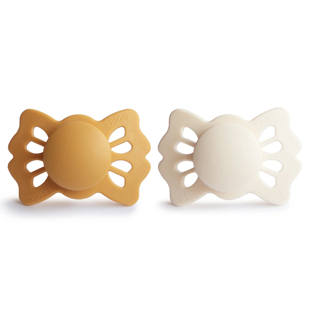 FRIGG Lucky Symmetrical Silicone Pacifier 2-Pack (0-6 Months) | SILICONE FRIGG PACIFIERS | The Baby Penguin