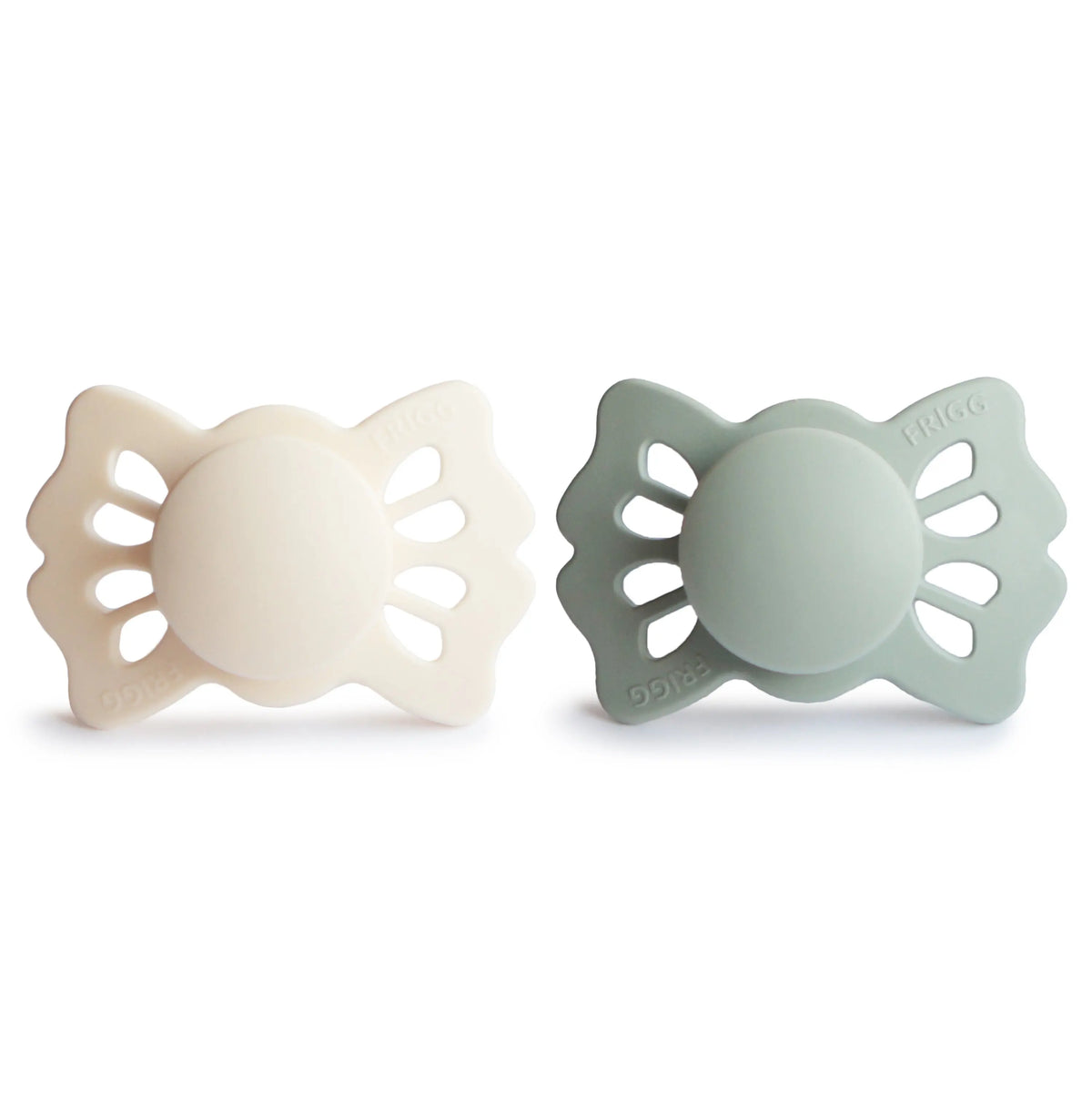 FRIGG Lucky Symmetrical Silicone Pacifier 2-Pack (0-6 Months) | SILICONE FRIGG PACIFIERS | The Baby Penguin