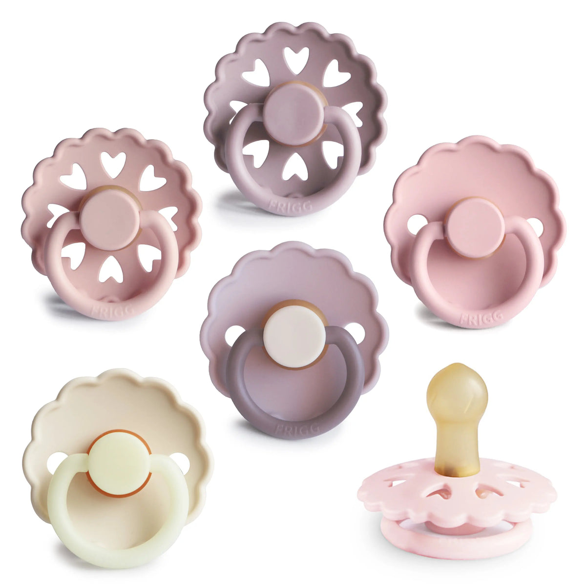 FRIGG Natural Rubber 6-Pack | RUBBER FRIGG PACIFIERS | The Baby Penguin
