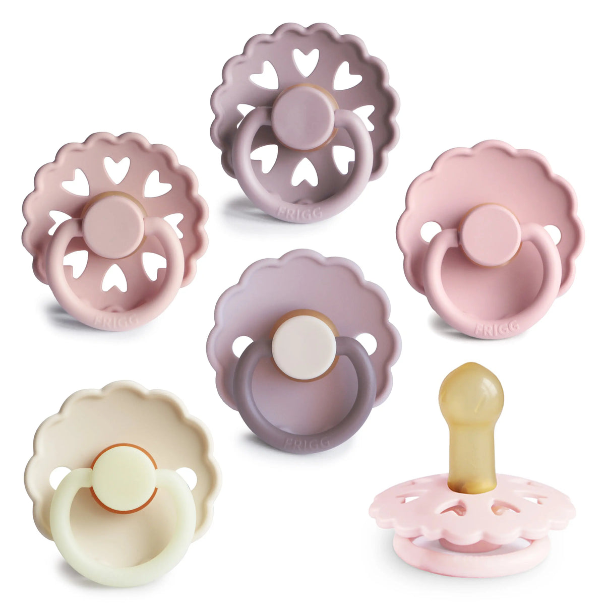 FRIGG Natural Rubber 6-Pack | RUBBER FRIGG PACIFIERS | The Baby Penguin
