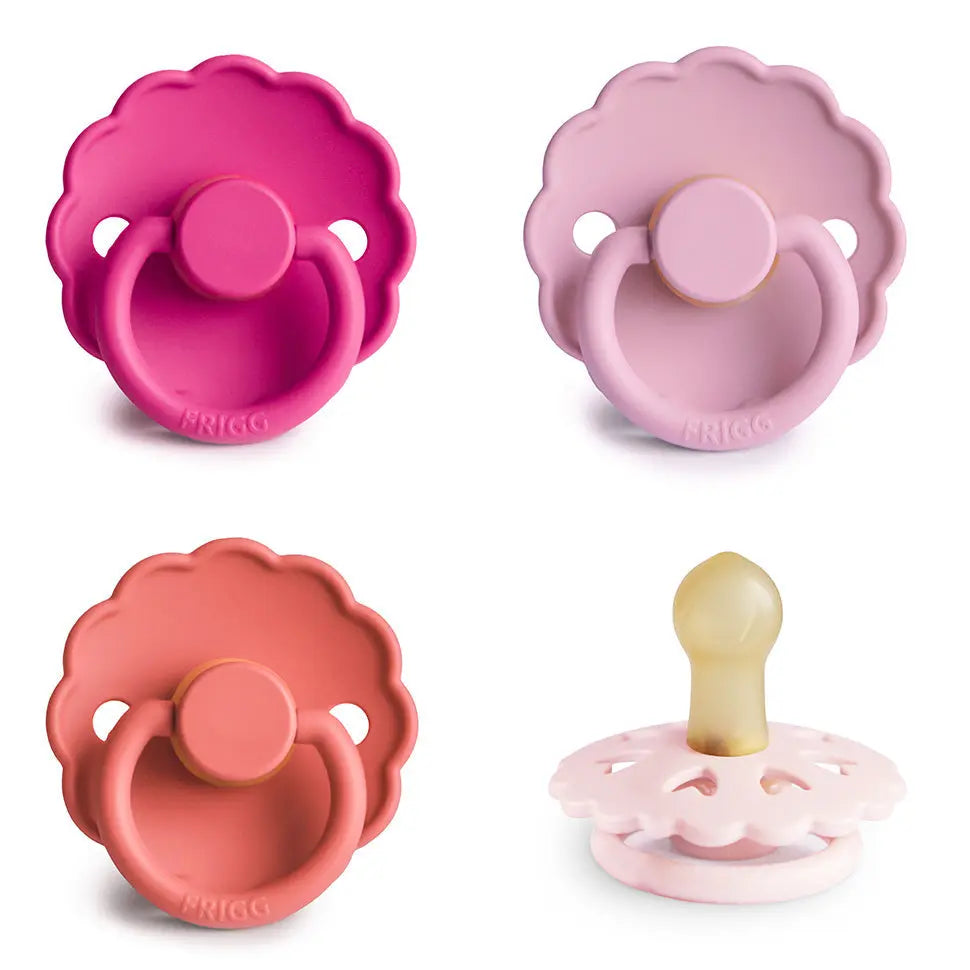 FRIGG Natural Rubber Pacifier 4-Pack | RUBBER FRIGG PACIFIERS | The Baby Penguin