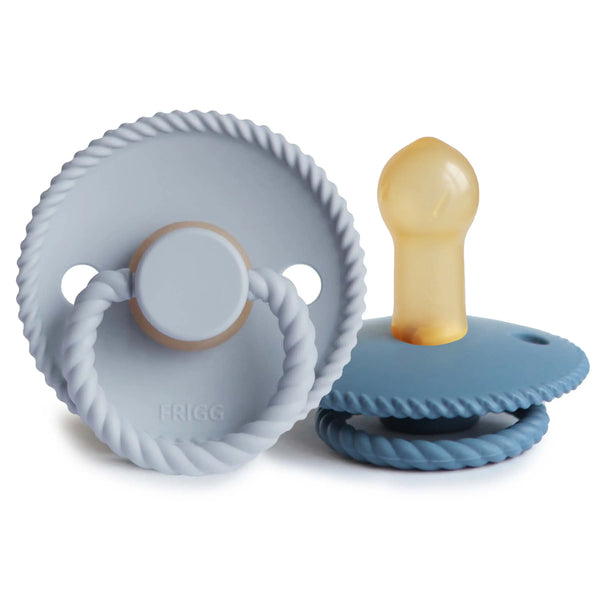 FRIGG Rope Natural Rubber Pacifier 2-Pack | RUBBER FRIGG PACIFIERS | The Baby Penguin