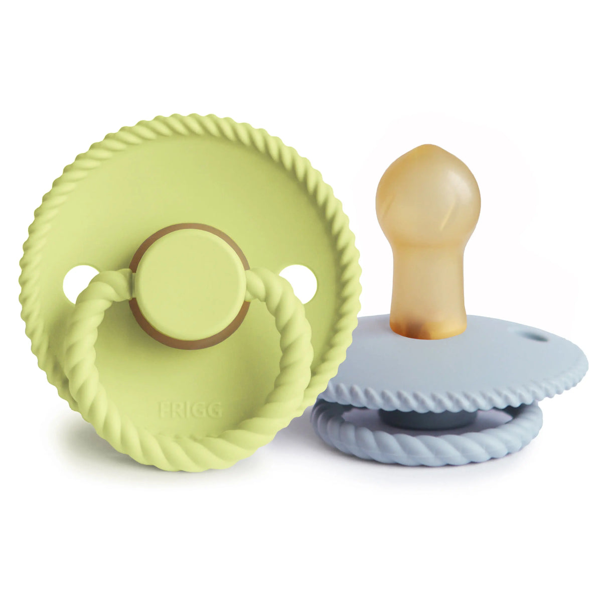 FRIGG Rope Natural Rubber Pacifier 2-Pack | RUBBER FRIGG PACIFIERS | The Baby Penguin