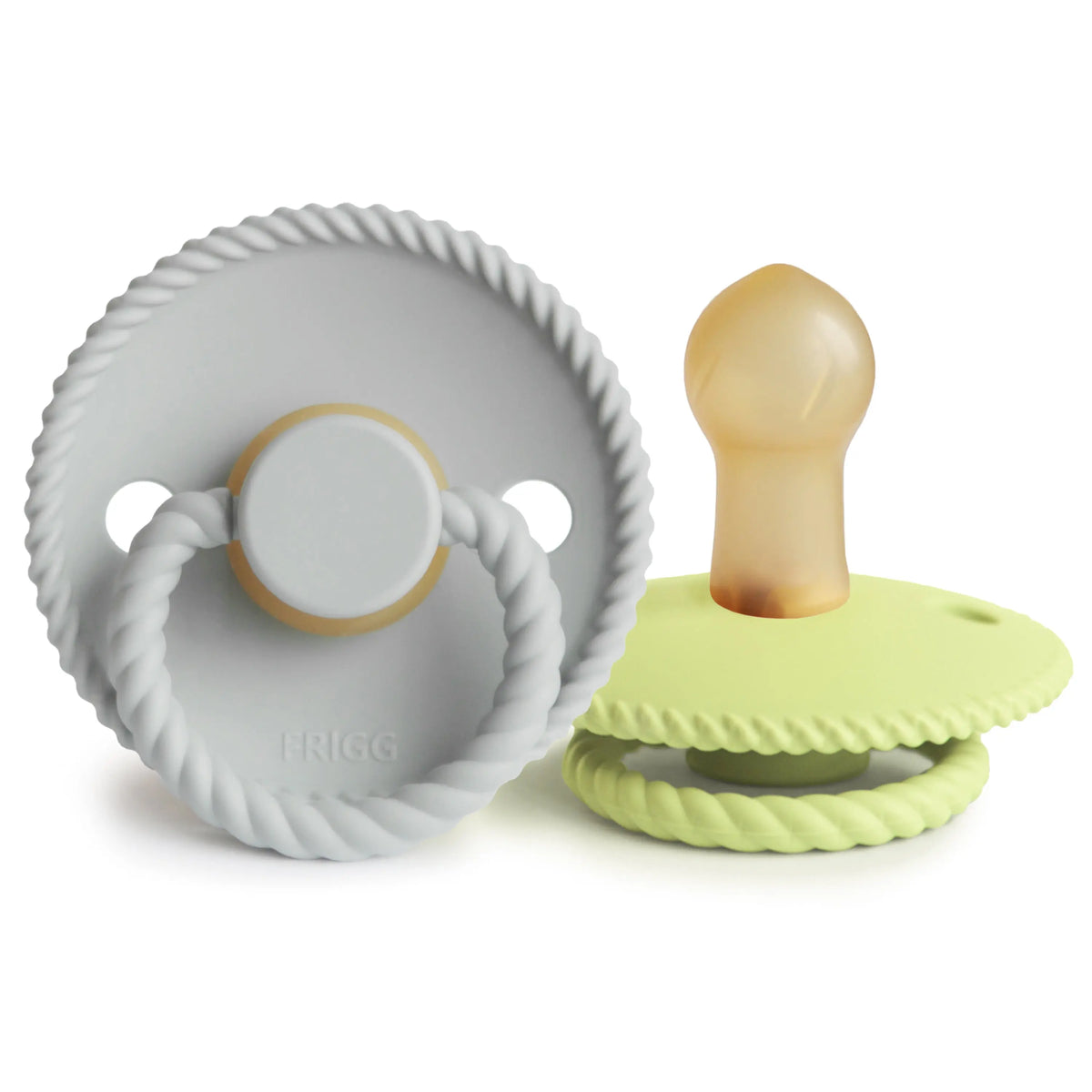 FRIGG Rope Natural Rubber Pacifier 2-Pack | RUBBER FRIGG PACIFIERS | The Baby Penguin