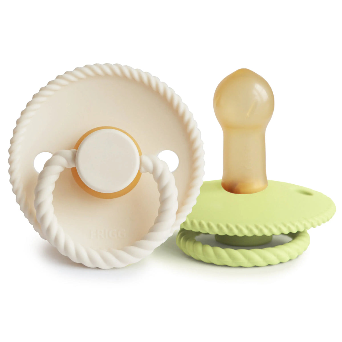 FRIGG Rope Natural Rubber Pacifier 2-Pack | RUBBER FRIGG PACIFIERS | The Baby Penguin