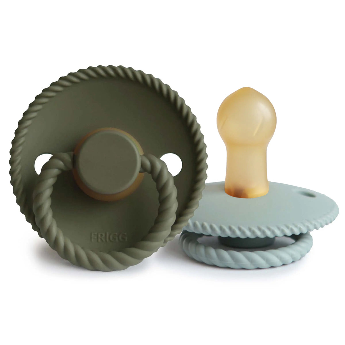 FRIGG Rope Natural Rubber Pacifier 2-Pack | RUBBER FRIGG PACIFIERS | The Baby Penguin