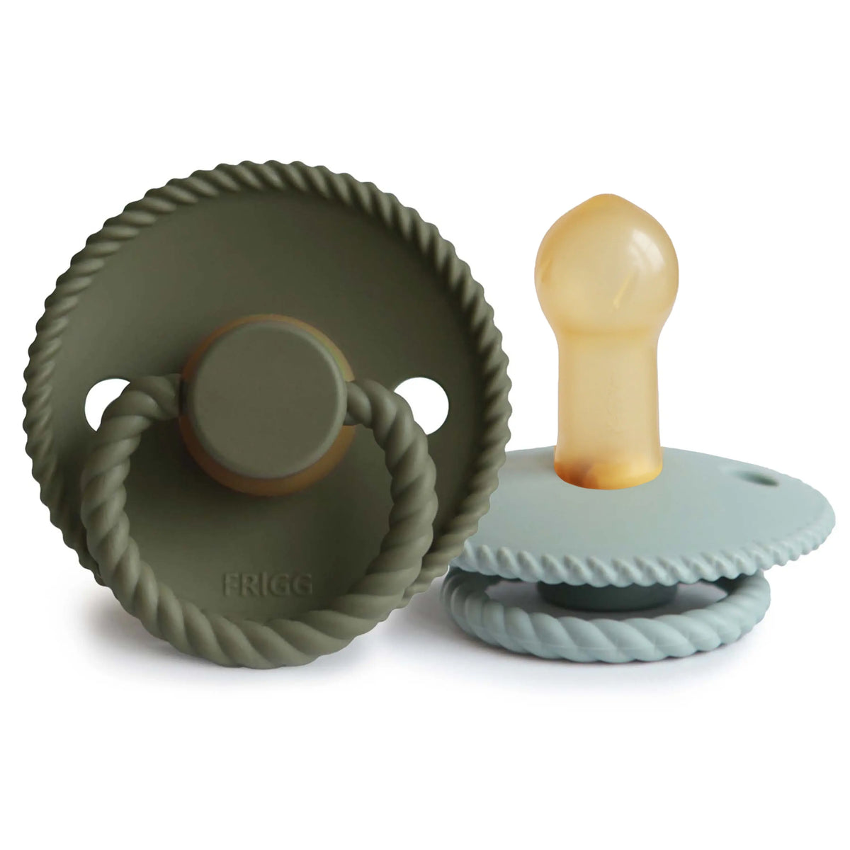 FRIGG Rope Natural Rubber Pacifier 2-Pack | RUBBER FRIGG PACIFIERS | The Baby Penguin