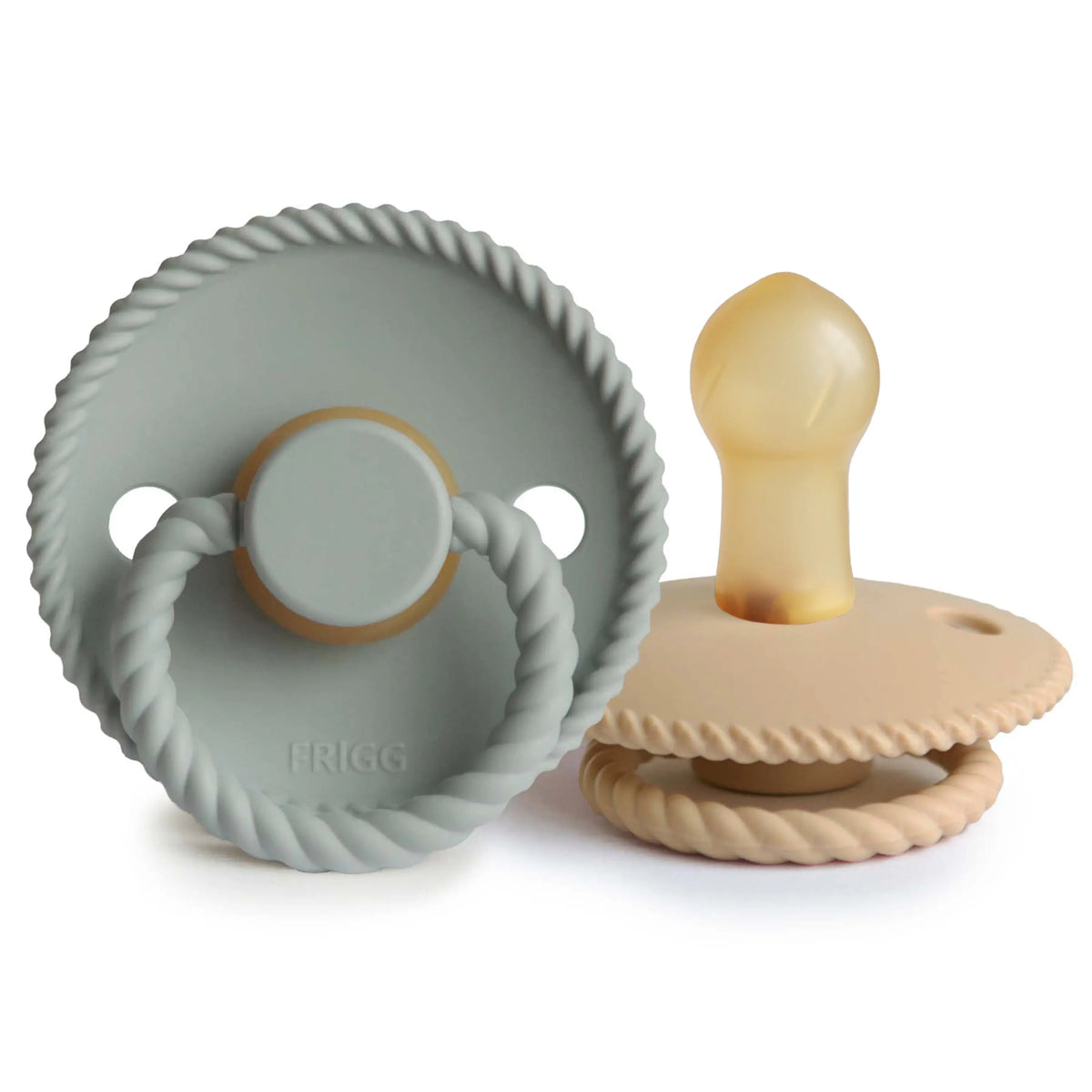 FRIGG Rope Natural Rubber Pacifier 2-Pack | RUBBER FRIGG PACIFIERS | The Baby Penguin