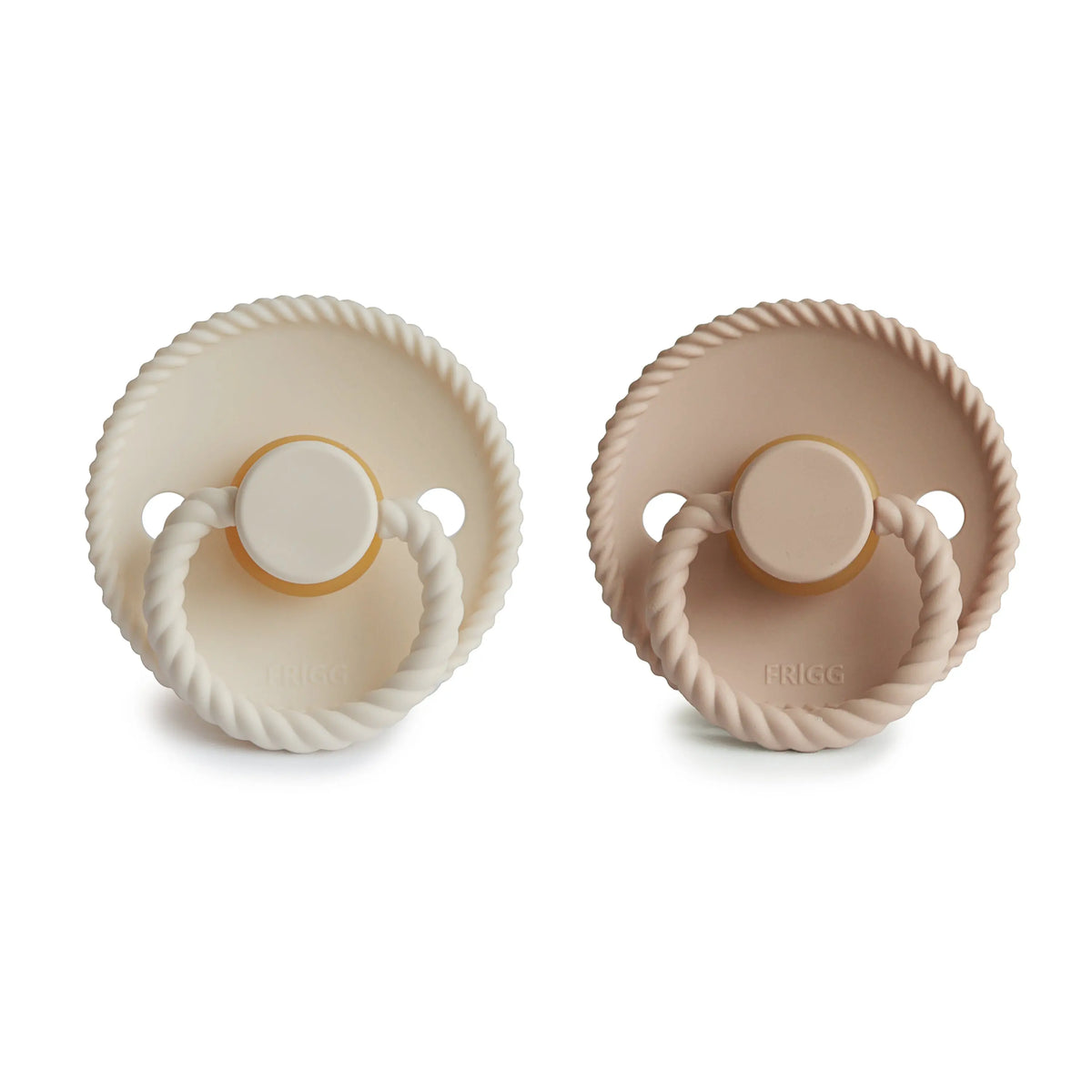 FRIGG Rope Natural Rubber Pacifier 2-Pack | RUBBER FRIGG PACIFIERS | The Baby Penguin