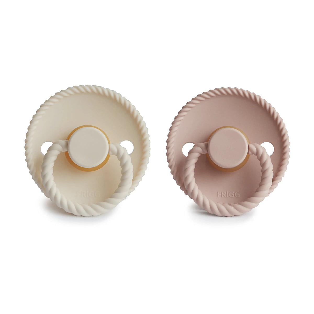 FRIGG Rope Natural Rubber Pacifier 2-Pack | RUBBER FRIGG PACIFIERS | The Baby Penguin