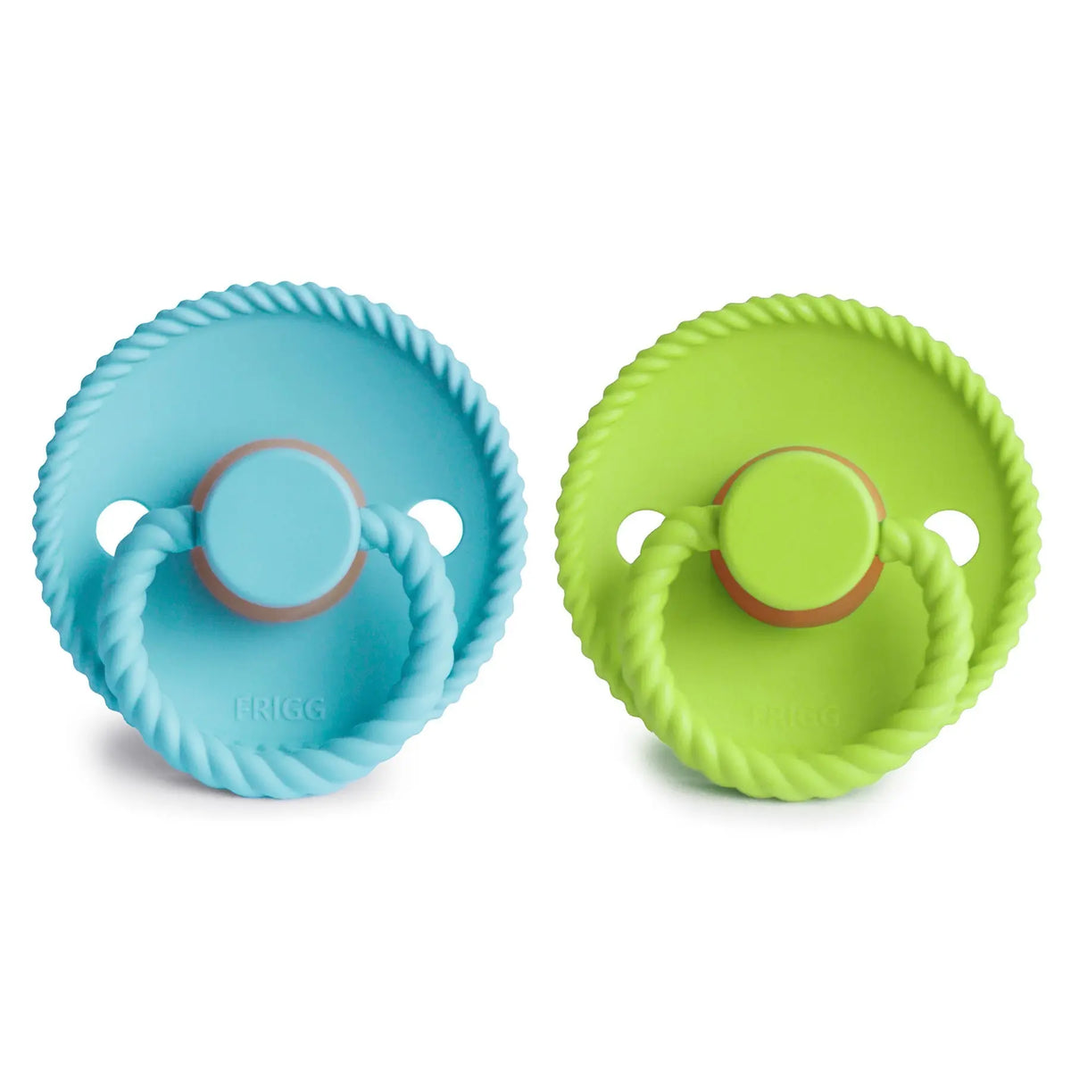 FRIGG Rope Natural Rubber Pacifier 2-Pack | RUBBER FRIGG PACIFIERS | The Baby Penguin