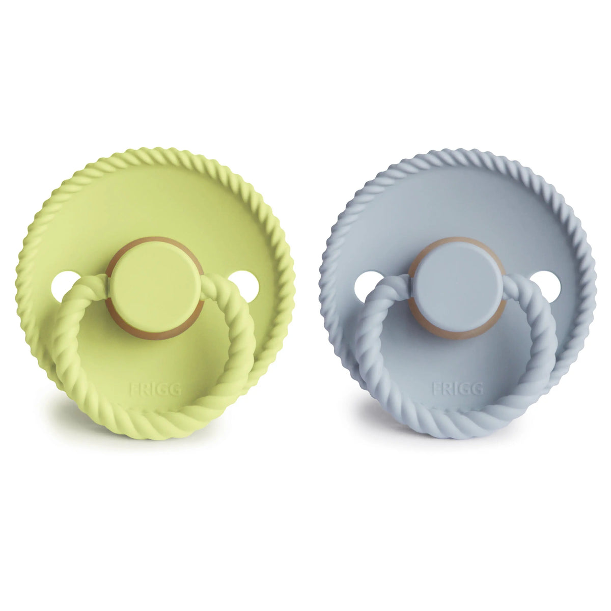 FRIGG Rope Natural Rubber Pacifier 2-Pack | RUBBER FRIGG PACIFIERS | The Baby Penguin
