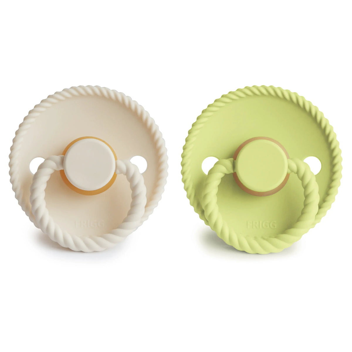 FRIGG Rope Natural Rubber Pacifier 2-Pack | RUBBER FRIGG PACIFIERS | The Baby Penguin