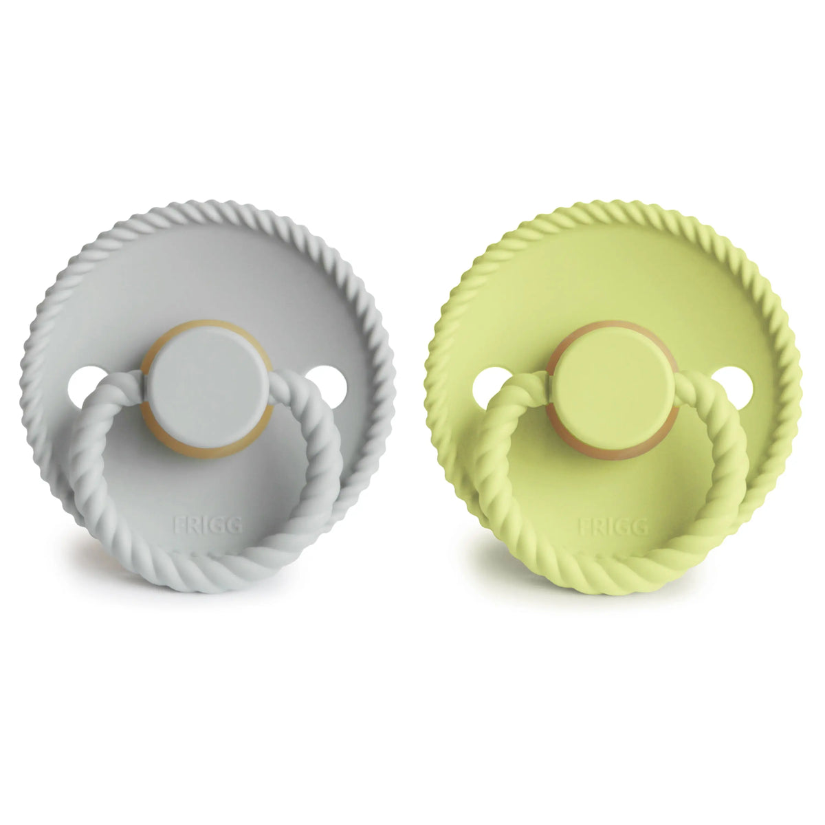 FRIGG Rope Natural Rubber Pacifier 2-Pack | RUBBER FRIGG PACIFIERS | The Baby Penguin
