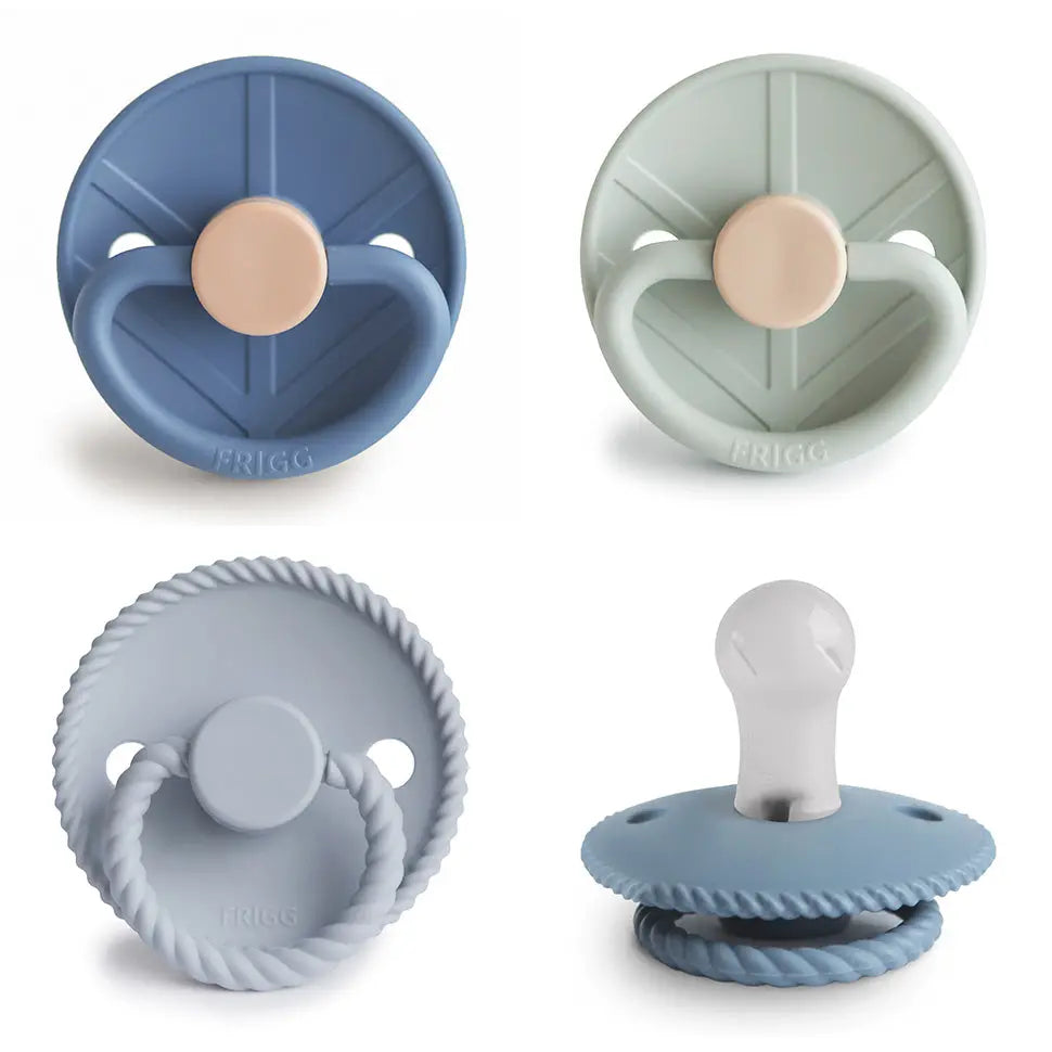 FRIGG Silicone Pacifier 4-Pack | SILICONE FRIGG PACIFIERS | The Baby Penguin