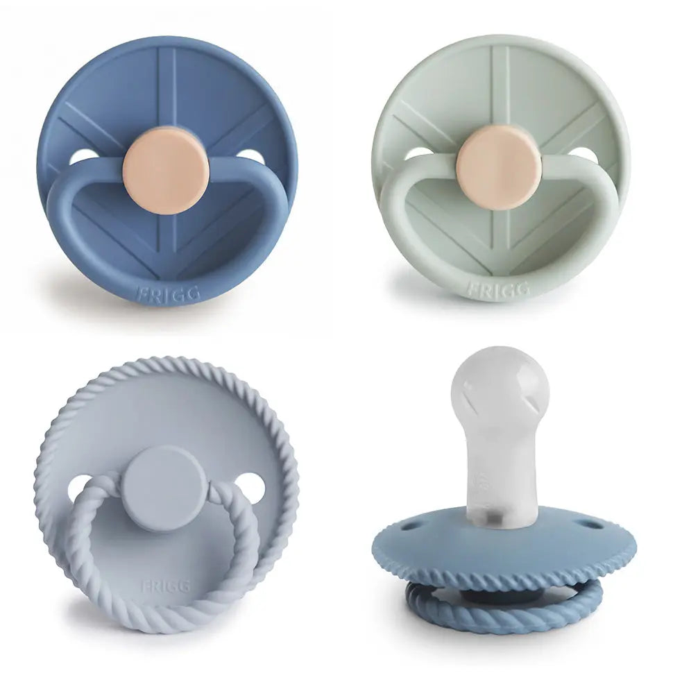 FRIGG Silicone Pacifier 4-Pack | SILICONE FRIGG PACIFIERS | The Baby Penguin