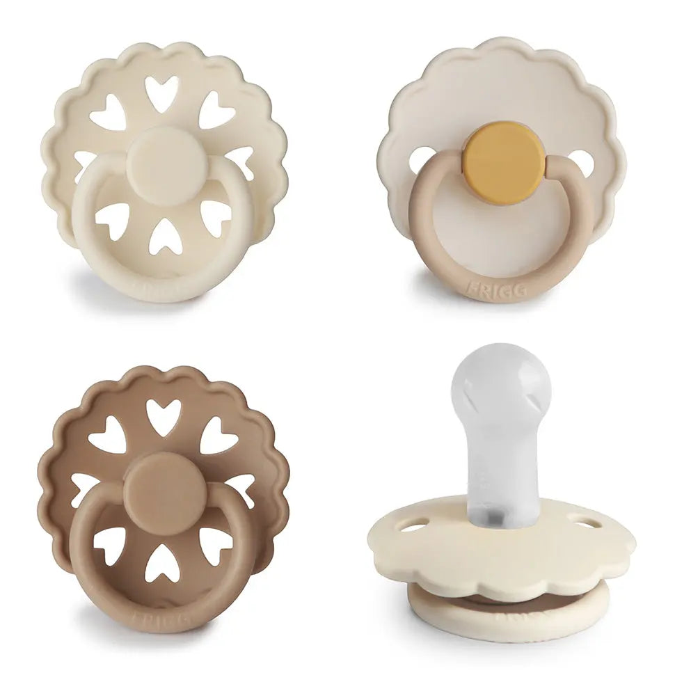 FRIGG Silicone Pacifier 4-Pack | SILICONE FRIGG PACIFIERS | The Baby Penguin