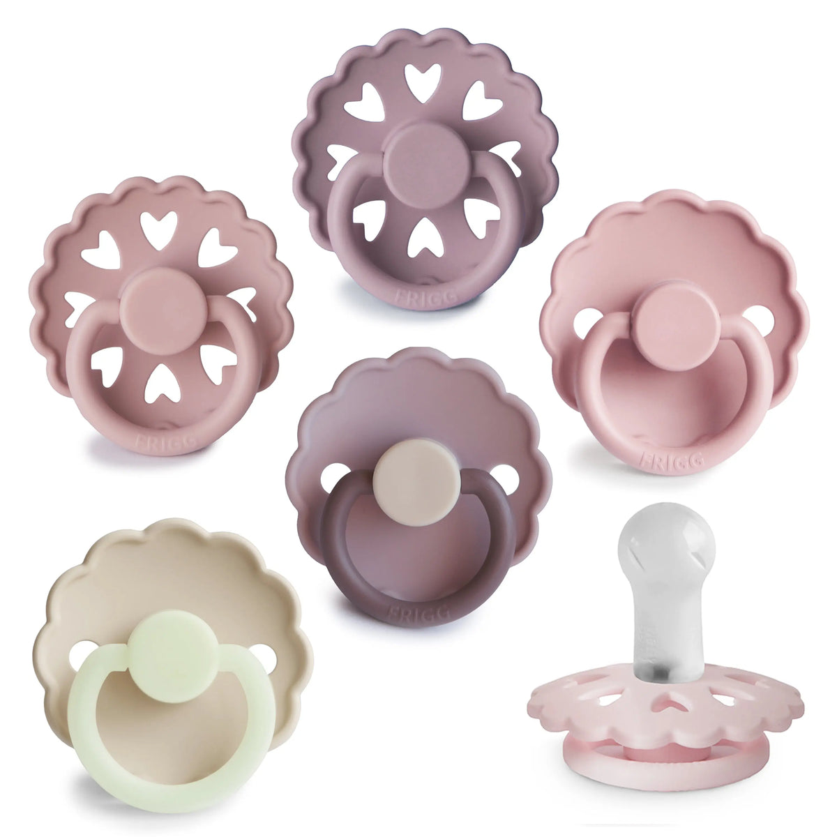 FRIGG Silicone Pacifier 6-Pack | SILICONE FRIGG PACIFIERS | The Baby Penguin