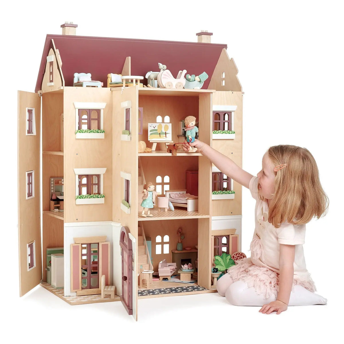 Tender Leaf Fantail Hall Wooden Dollhouse
