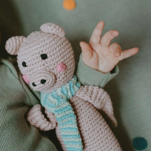 Farm Animal - Organic Pig Rattle |  | The Baby Penguin