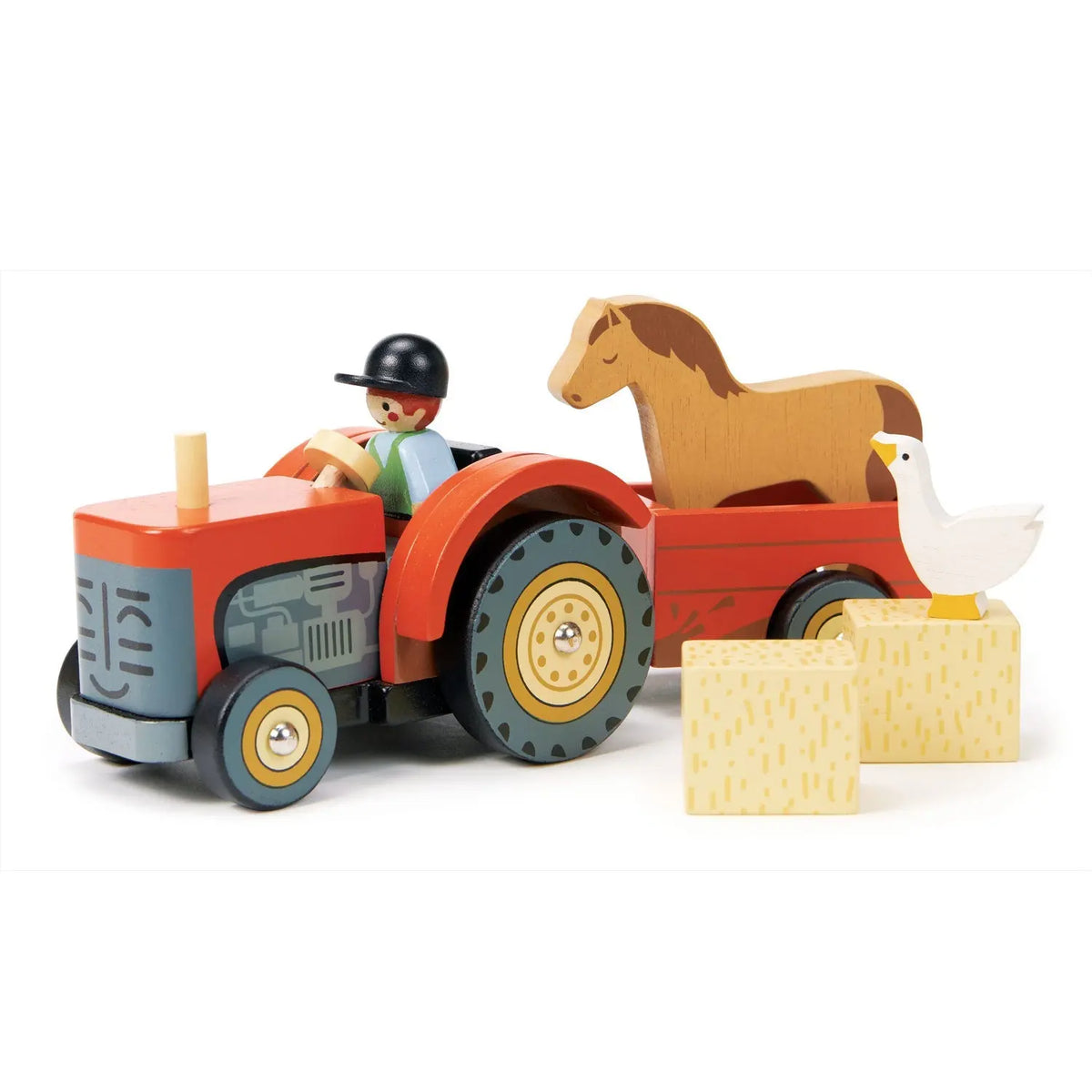 Tender Leaf Farmyard Wooden Tractor and Trailer