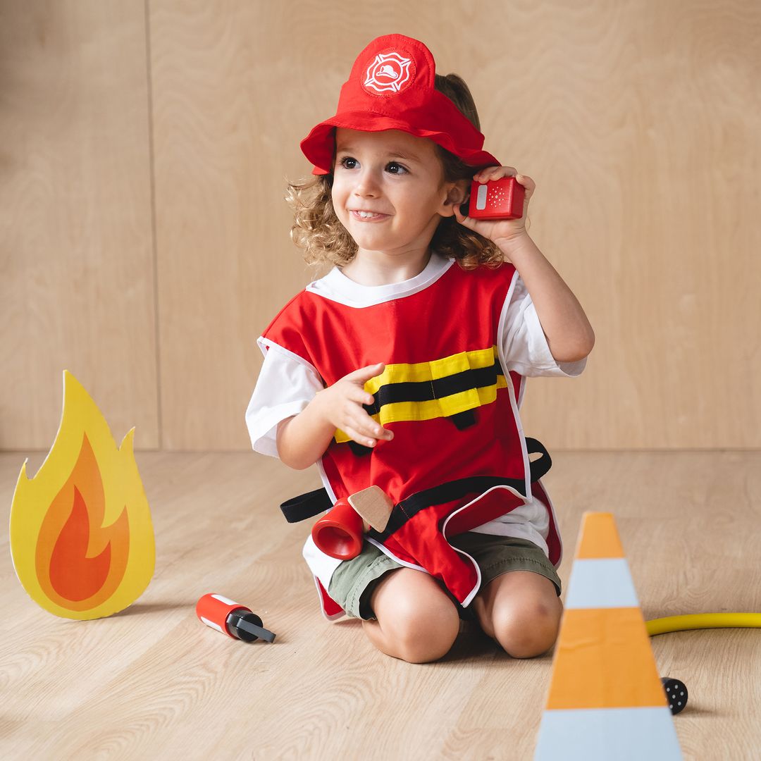 PlanToys Firefighter Dress-Up and Pretend Play Set