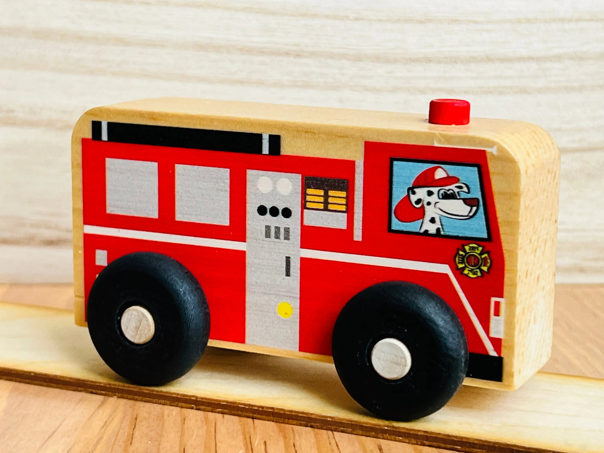 Fire Truck Scoot - Made in the USA | Award Winner Maple Landmark
