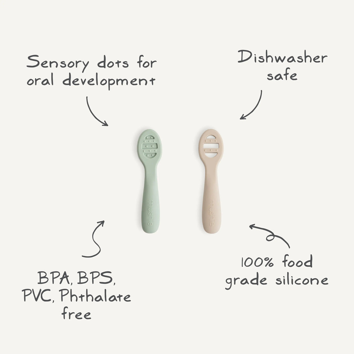 First Feeding Baby Spoons | silicone tableware | The Baby Penguin