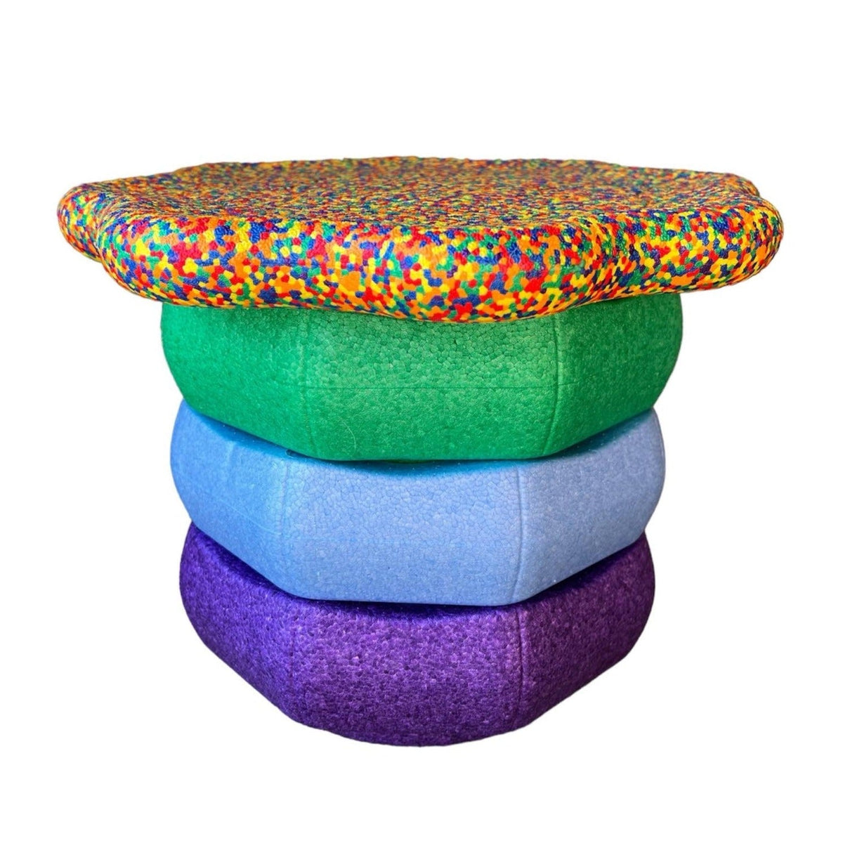 Flower-Shaped Rainbow Confetti Balance Board – additional product view