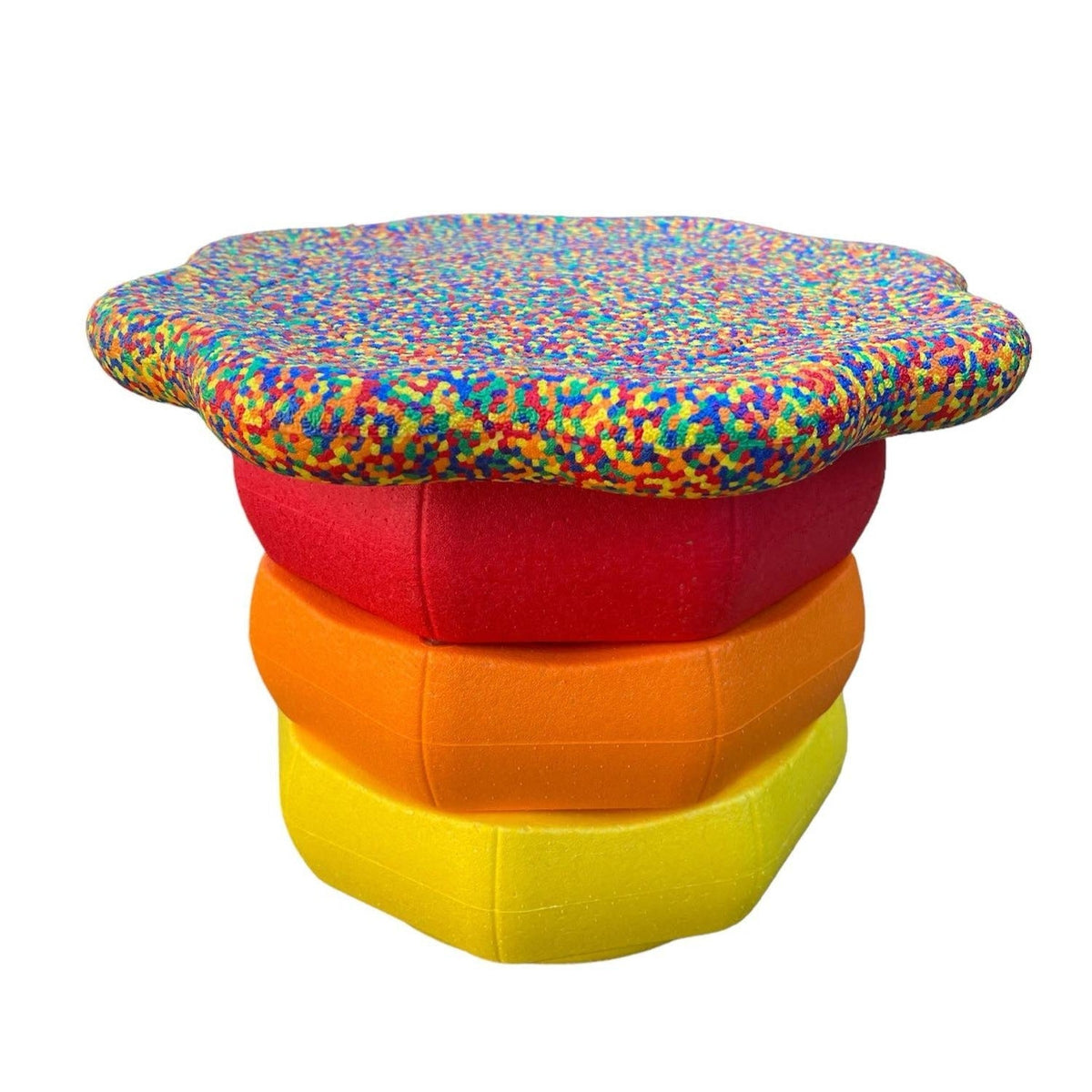 Flower-Shaped Rainbow Confetti Balance Board – additional product view