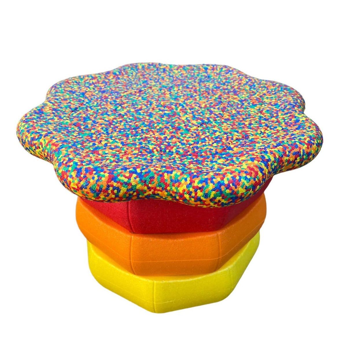Flower-Shaped Rainbow Confetti Balance Board – additional product view