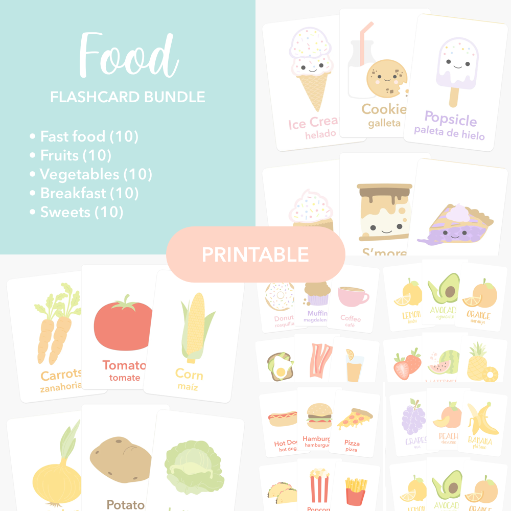 Food Flashcards Printable - The Baby Penguin