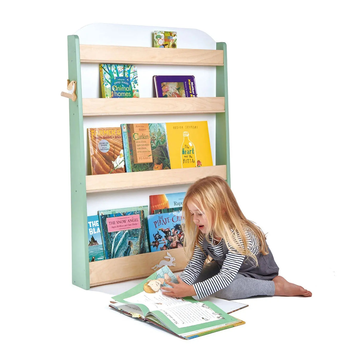 Tender Leaf Forest Front-Facing Wooden Bookcase