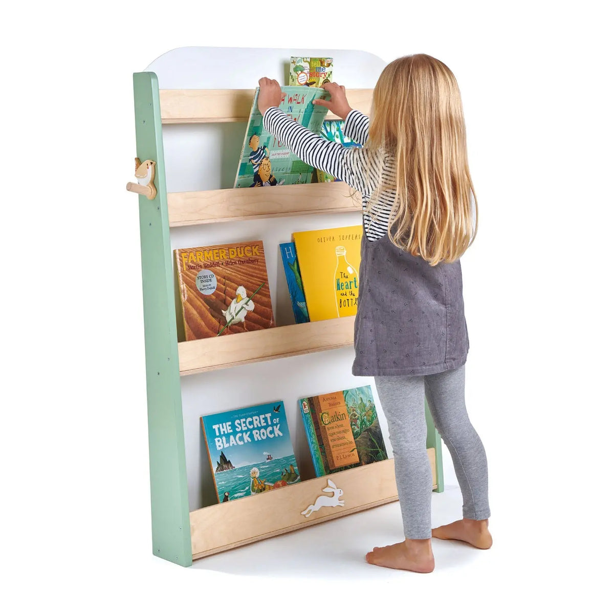 Tender Leaf Forest Front-Facing Wooden Bookcase