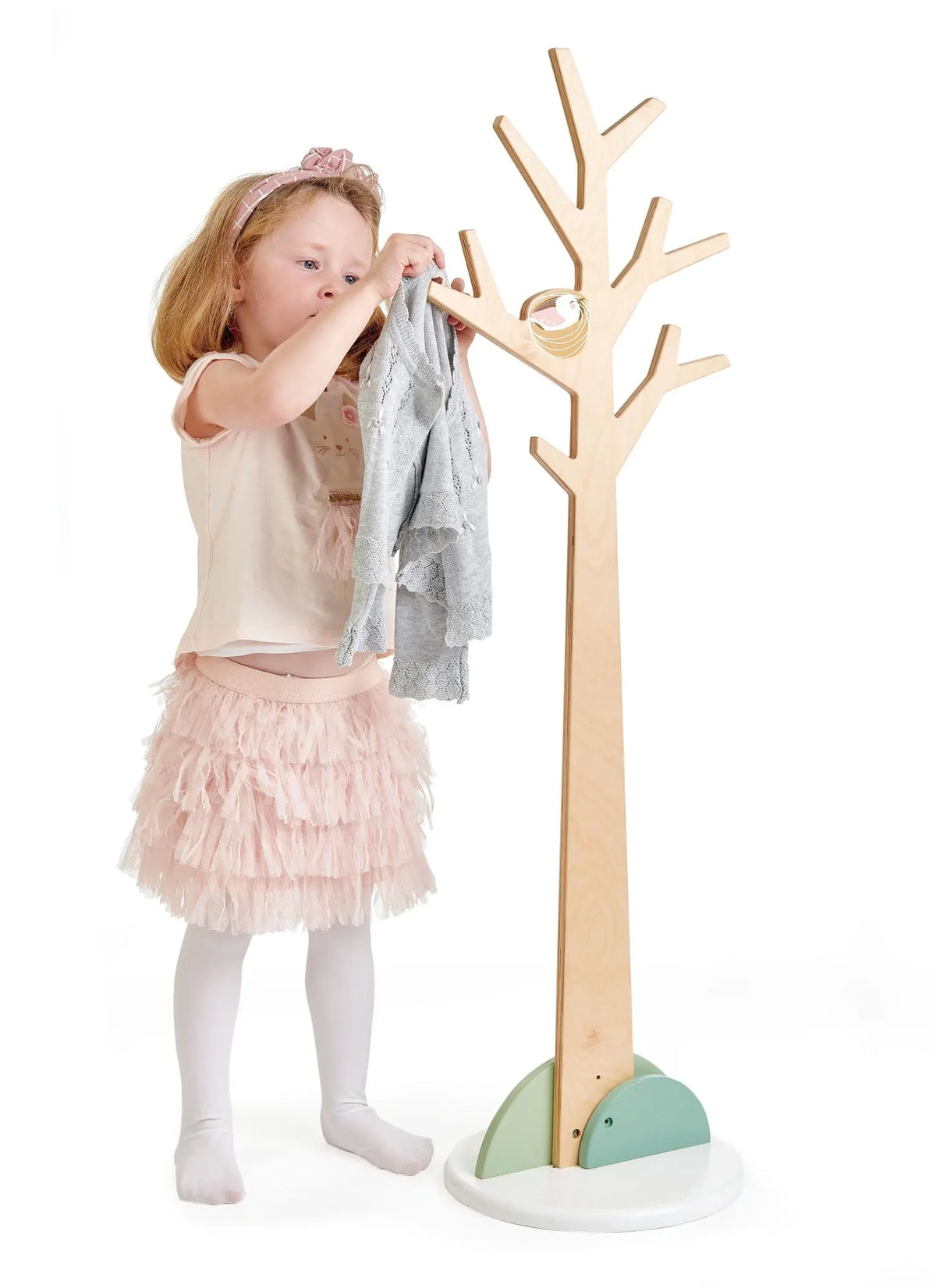 Tender Leaf Forest Wooden Coat Stand for Kids