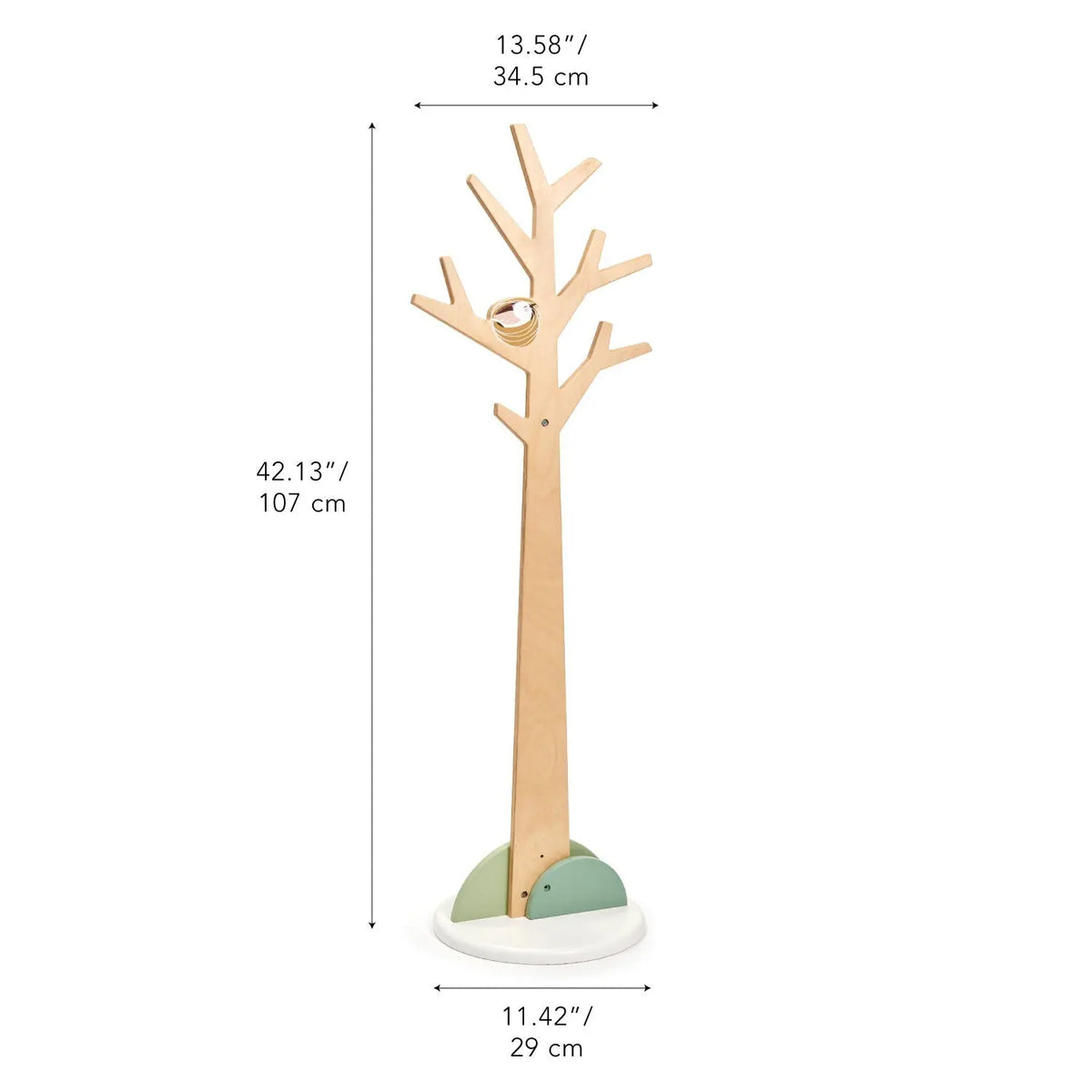 Tender Leaf Forest Wooden Coat Stand for Kids