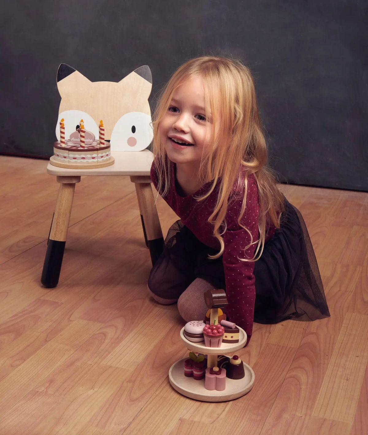 Tender Leaf Forest Fox Wooden Chair for Kids