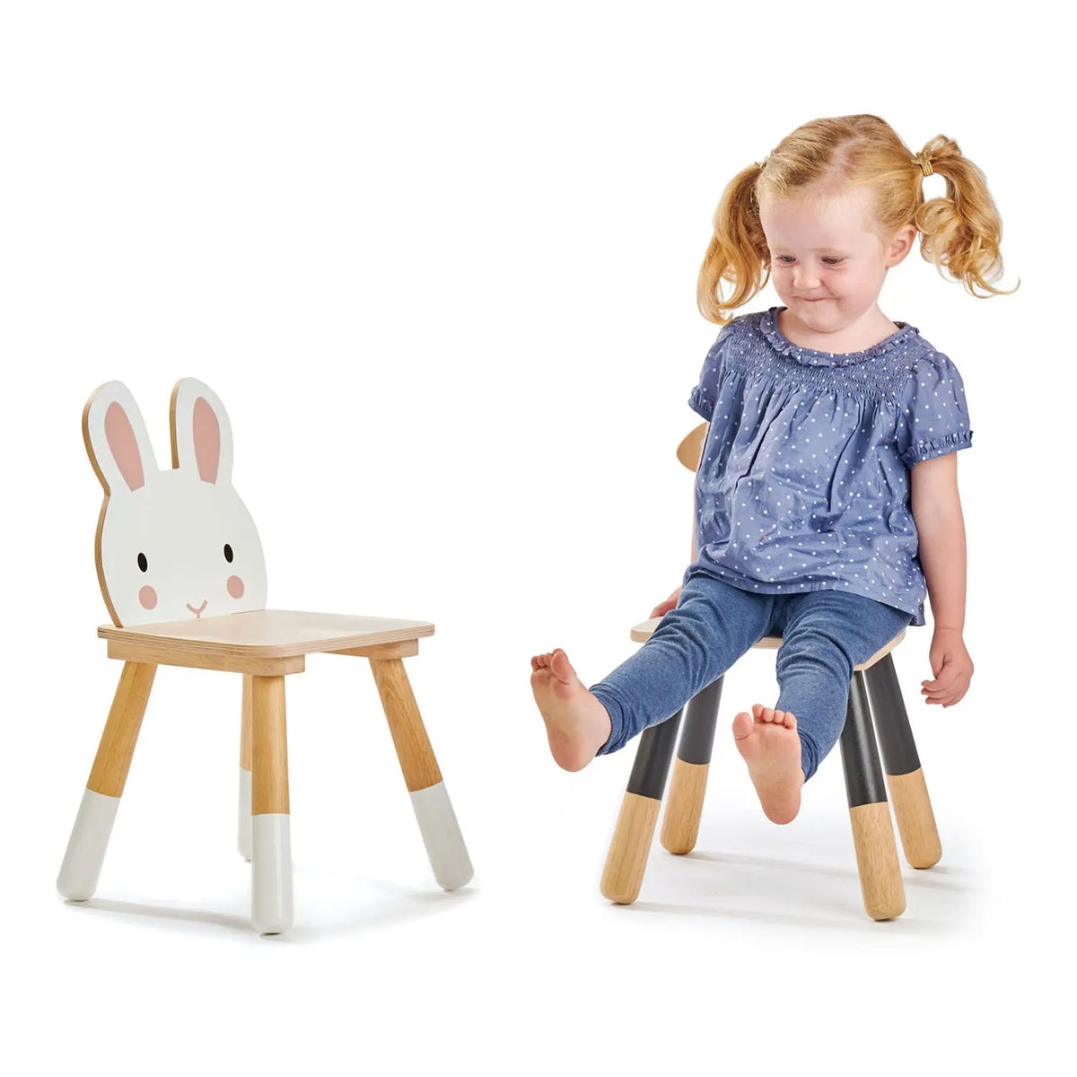 Tender Leaf Forest Rabbit Wooden Chair for Kids