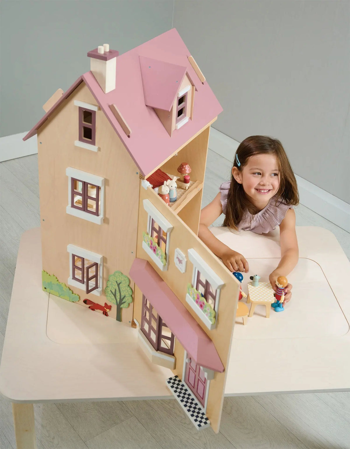 Tender Leaf Foxtail Villa Wooden Dollhouse and Furniture