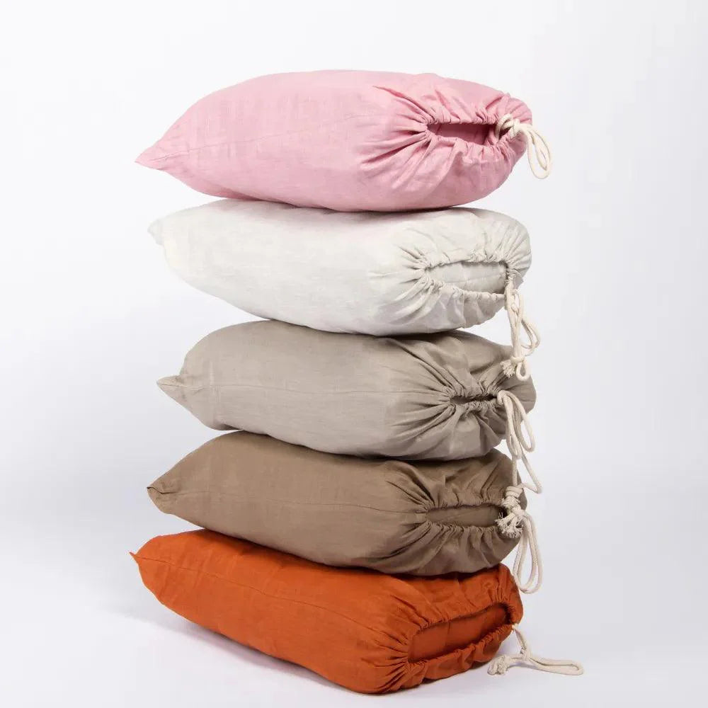 French Linen Baby Playmat - Chestnut - The Baby Penguin