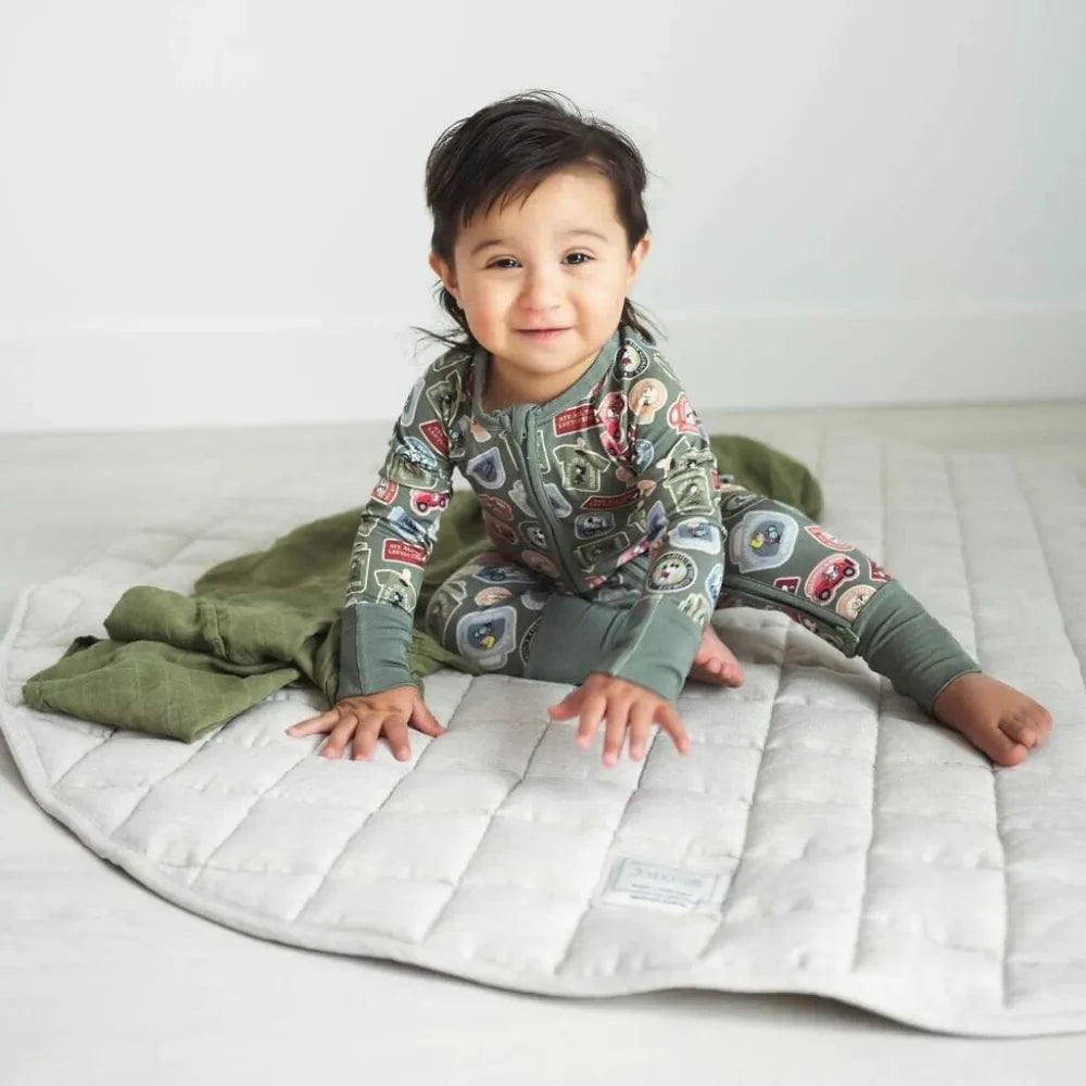 French Linen Baby Playmat - Natural - The Baby Penguin