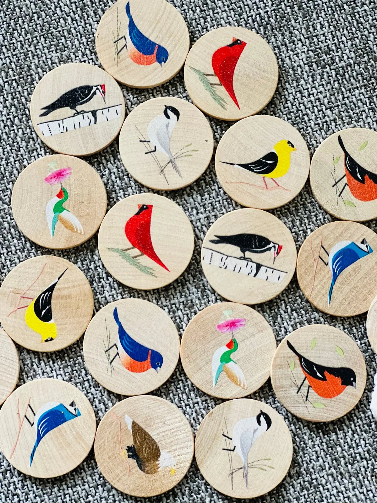 Games To Go Birds Memory | Made in USA | Games to Go Maple Landmark
